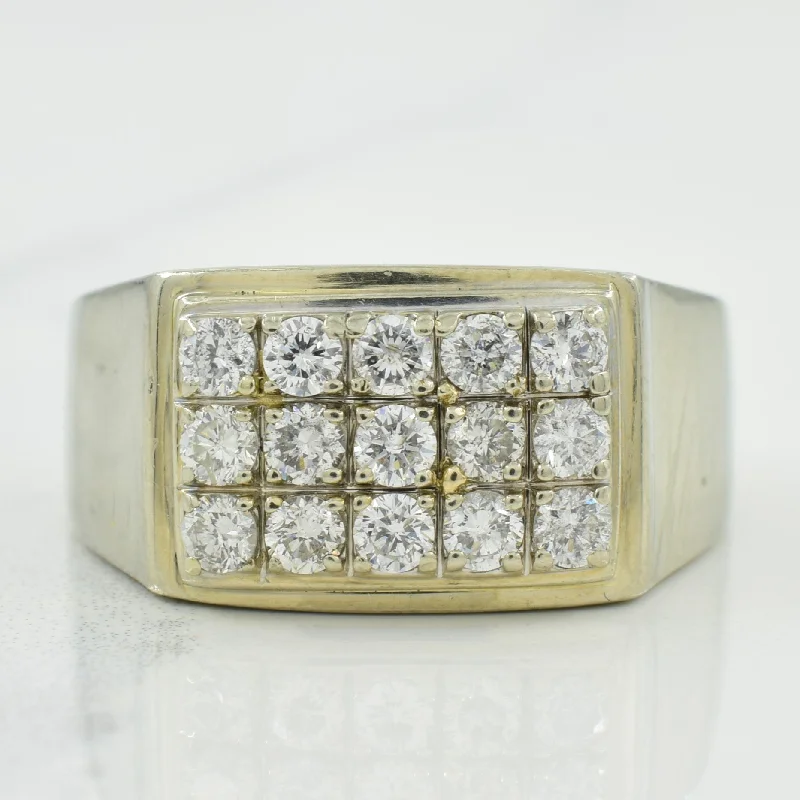 Diamond Grid Ring | 0.80ctw | SZ 10.25 |