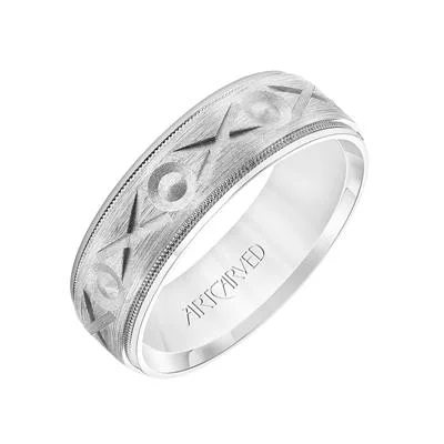 Low Dome Round Edge Carved Wedding Band 11-WV8877R7-G.00