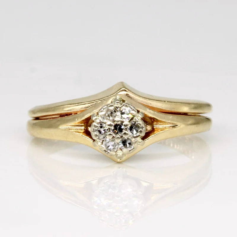 Diamond Cluster Engagement Ring | 0.07ctw | SZ 4.25 |