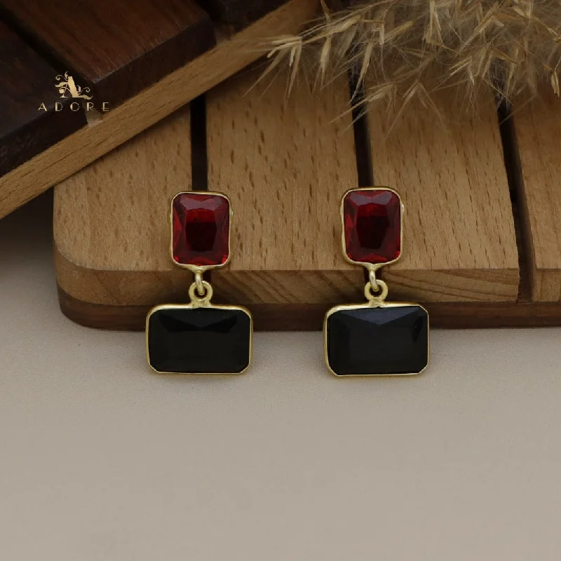 Tinashe Glossy Dual Rectangle Earring