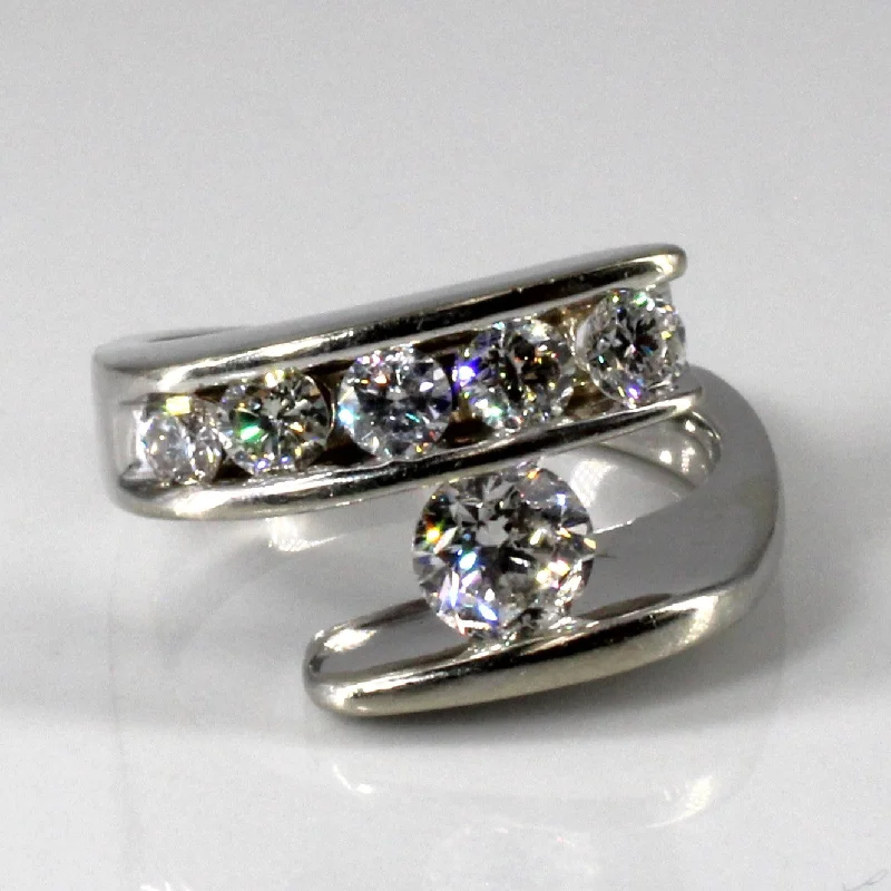 Bypass Channel Set Diamond Ring | 1.58ctw | SZ 7.25 |