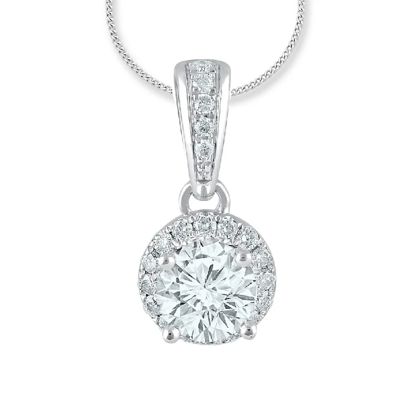 LOVE by Michelle Beville Signature Collection 18ct White Gold 0.43ct Diamond Necklace