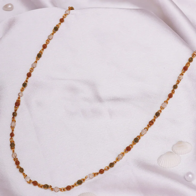 Multicolour Bead Gold Plated Necklace