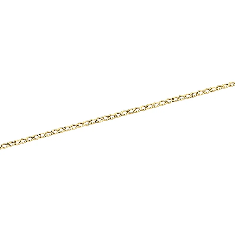 9ct Yellow Gold Diamond Cut Curb Necklace