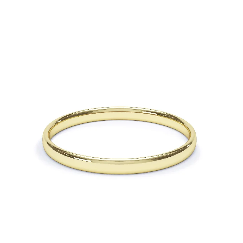 - Ready to Ship 3mm Regular Court Profile Plain Wedding Ring 18k Yellow Gold