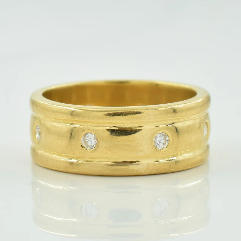 Flush  Set Diamond Ring | 0.16ctw | SZ 5.75 |