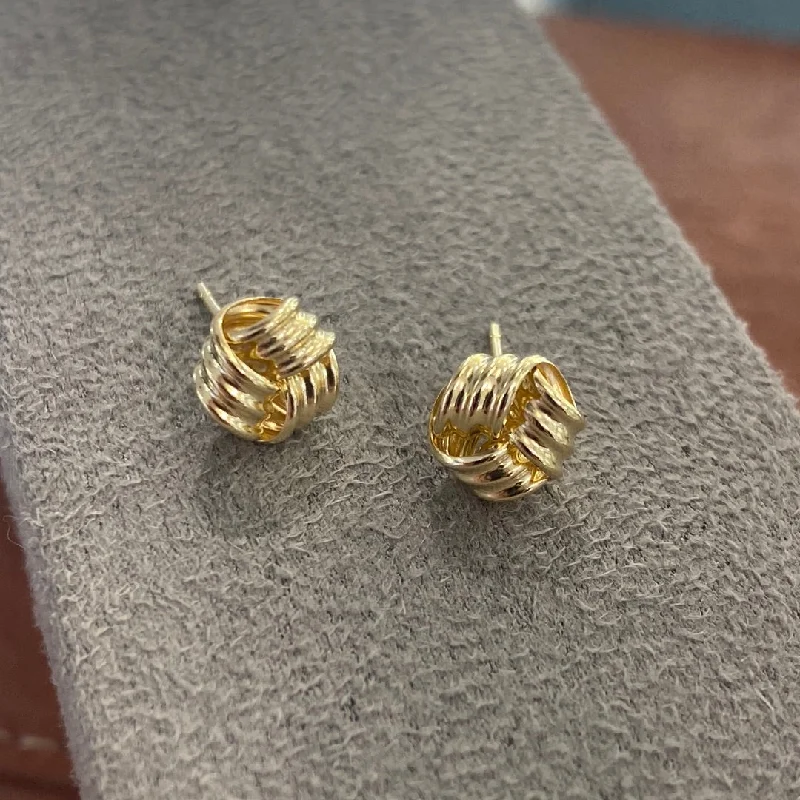 Knot Stud Earrings - 9ct Gold