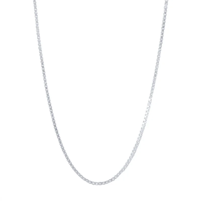 Sterling Silver Box Chain Necklace 60cm