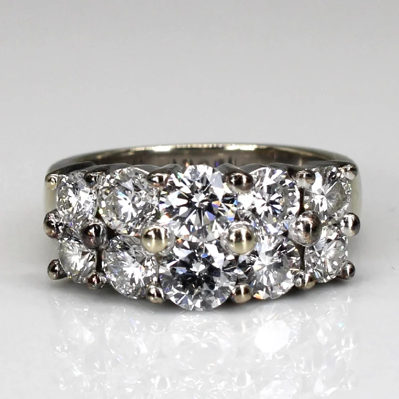 Double Row Cluster Diamond Ring | 2.18ctw | SZ 6.25 |