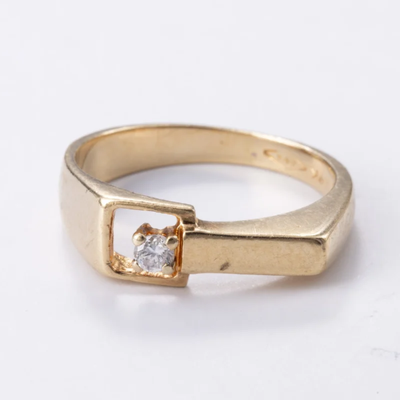 14k Yellow Gold Diamond Ring | 0.05ct | Sz 4