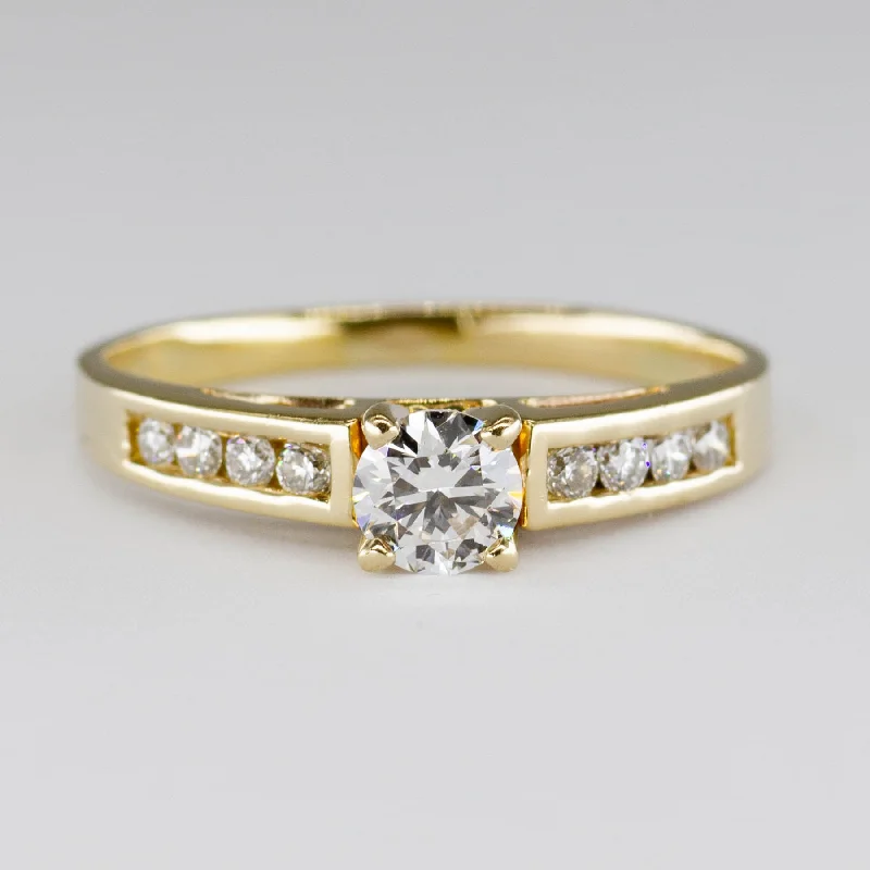 Solitaire with Accents Diamond Engagement Ring | 0.59ctw | SZ 8.25 |