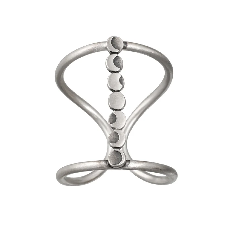 Cycles of the Goddess Silver Adjustable Ring