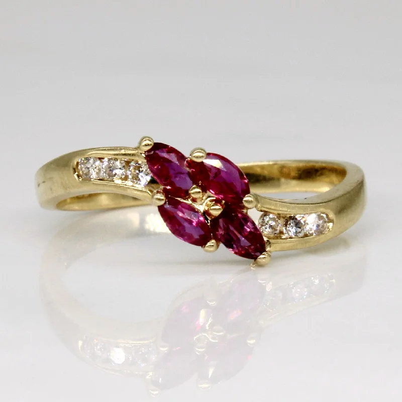 Ruby & Diamond Ring | 0.34ctw, 0.09ctw | SZ 6.25 |