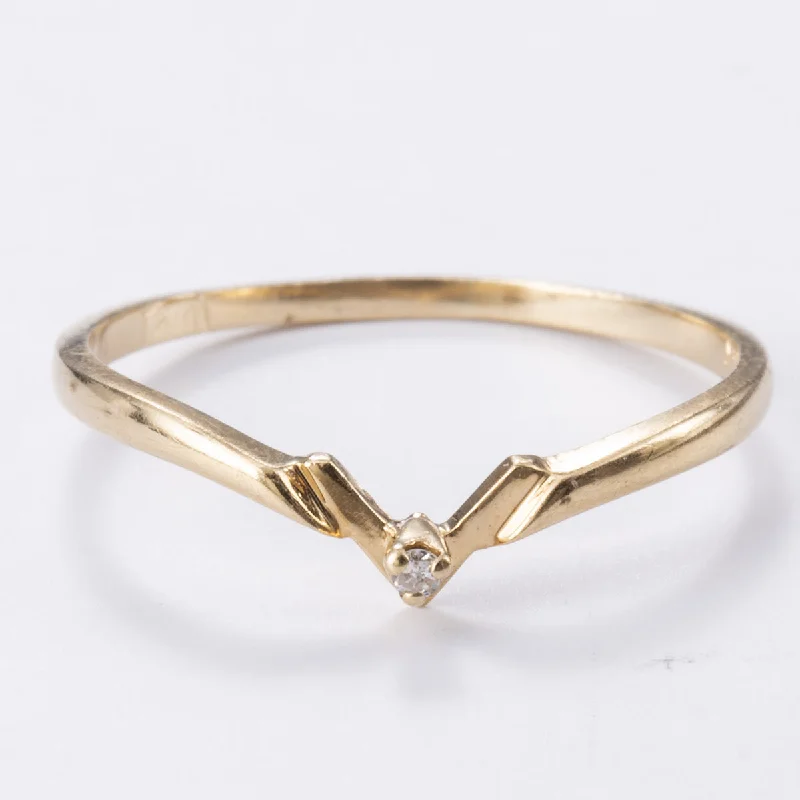 14k Yellow Gold Diamond Ring | 0.01ctw | Sz 7.5