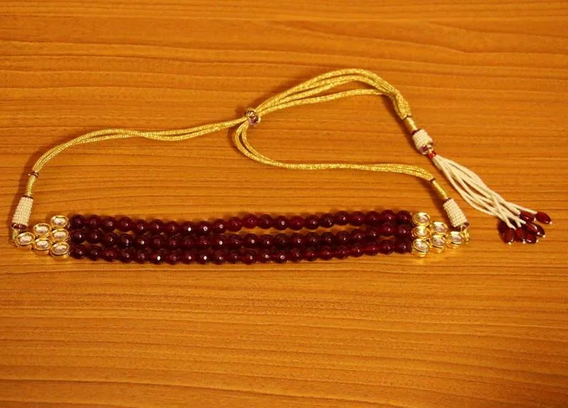 Ruby Kundan Meenakari Choker Necklace