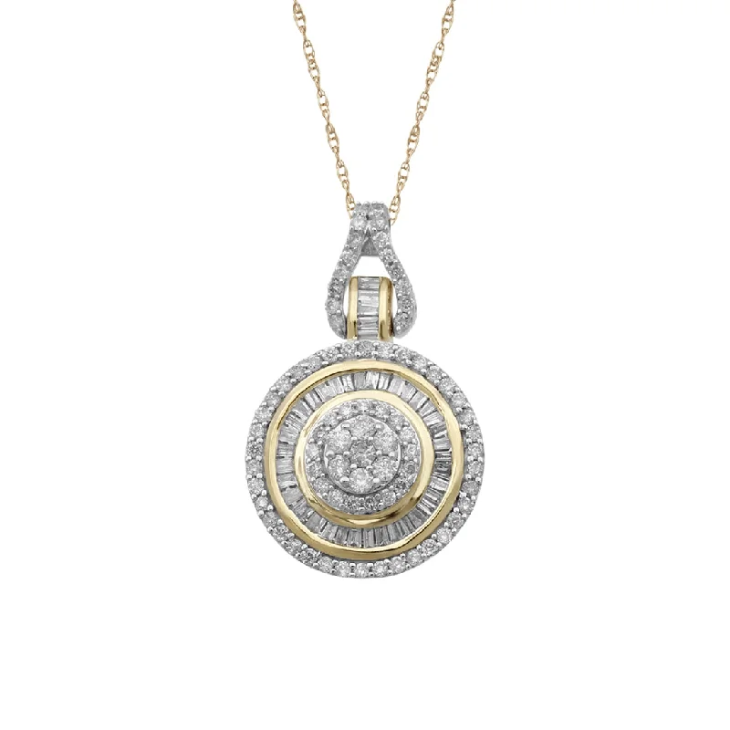 9ct Yellow Gold 0.75ct Diamond Pendant