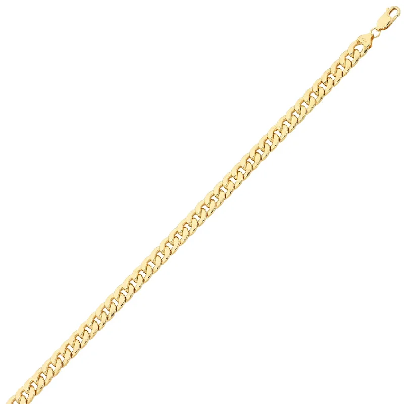 9ct Yellow Gold Silver Infused Curb Necklace