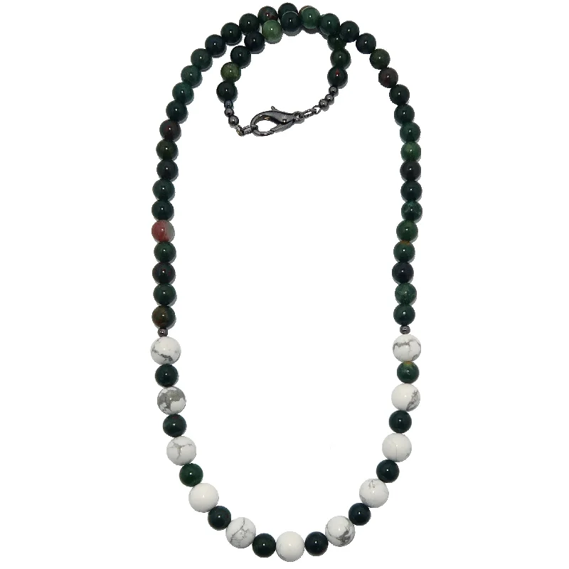 Bloodstone Necklace Howlite Mind Focus Gems