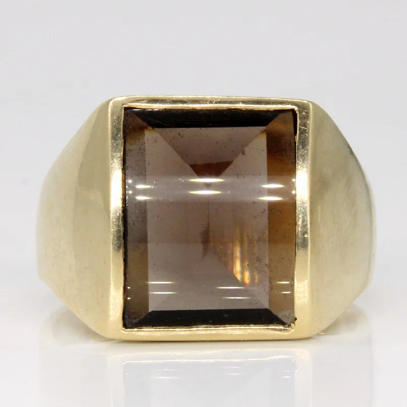 Smoky Quartz Cocktail Ring | 8.00ct | SZ 10 |