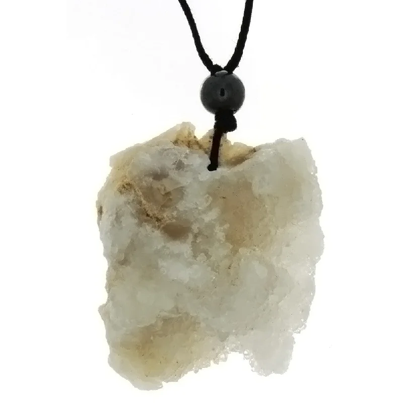 CORDED GEMSTONE AGATE DRUZY NECKLACE