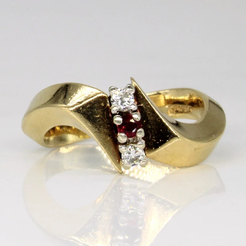 Diamond & Ruby Waterfall Ring | 0.07ctw, 0.04ct | SZ 4.25 |