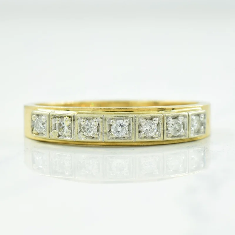 Semi Eternity Diamond Ring | 0.14ctw | SZ 7.75 |