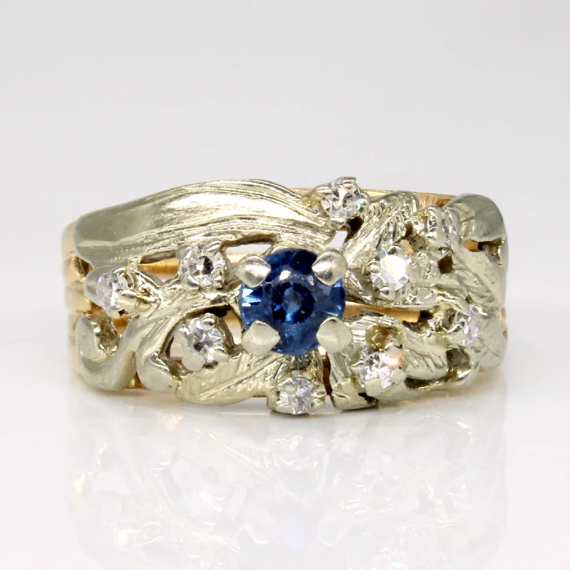 Sapphire & Diamond Ring | 0.40ct, 0.18ctw | SZ 6.25 |