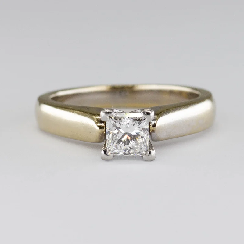 Solitaire Princess Diamond Engagement Ring | 0.45ct | SZ 4.5 |