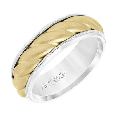 Low Dome Round Edge Carved Wedding Band  11-WV8729P7-L.00