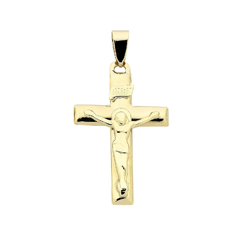 9ct Yellow Gold Large Crucifix Pendant