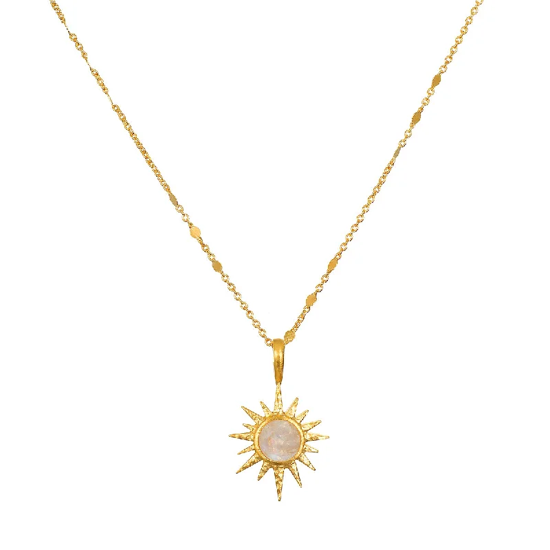 North Star Moonstone Starburst Necklace