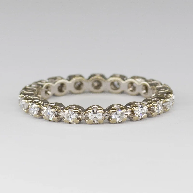 Antique French Hallmarked Eternity Diamond Band | 0.40 ctw | SZ 6