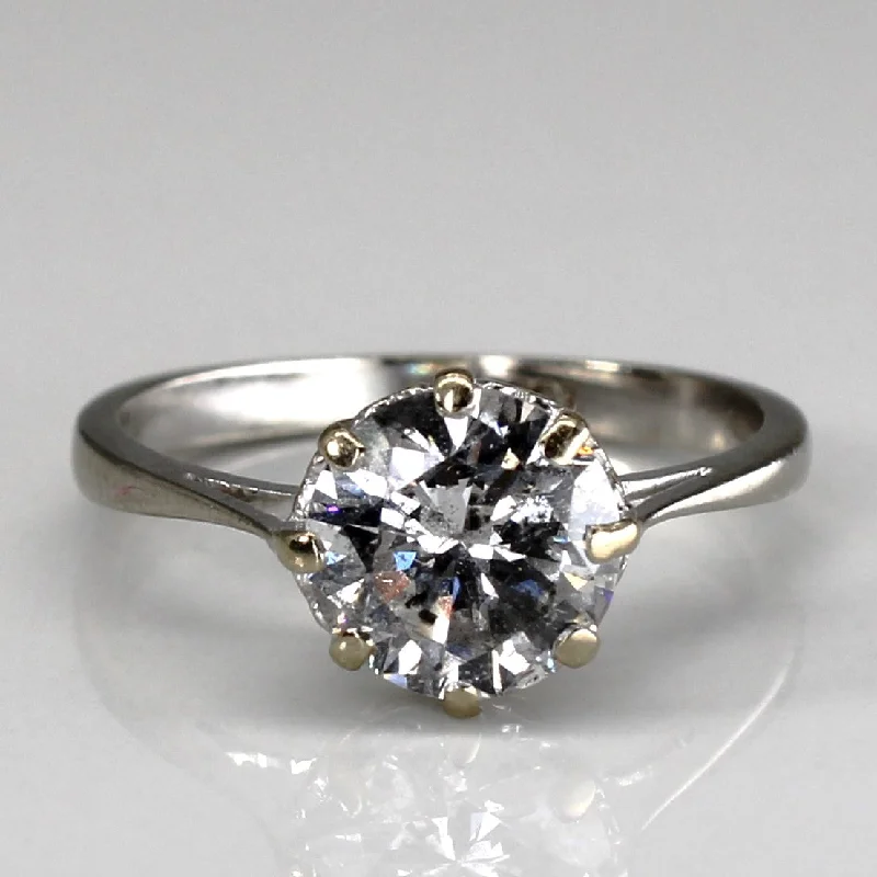 Solitaire Diamond Engagement Ring | 1.66ct I2 E/F | SZ 6.5 |