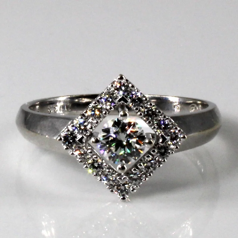 Halo Style Diamond Engagement Ring | 0.52ctw | SZ 7.25 |