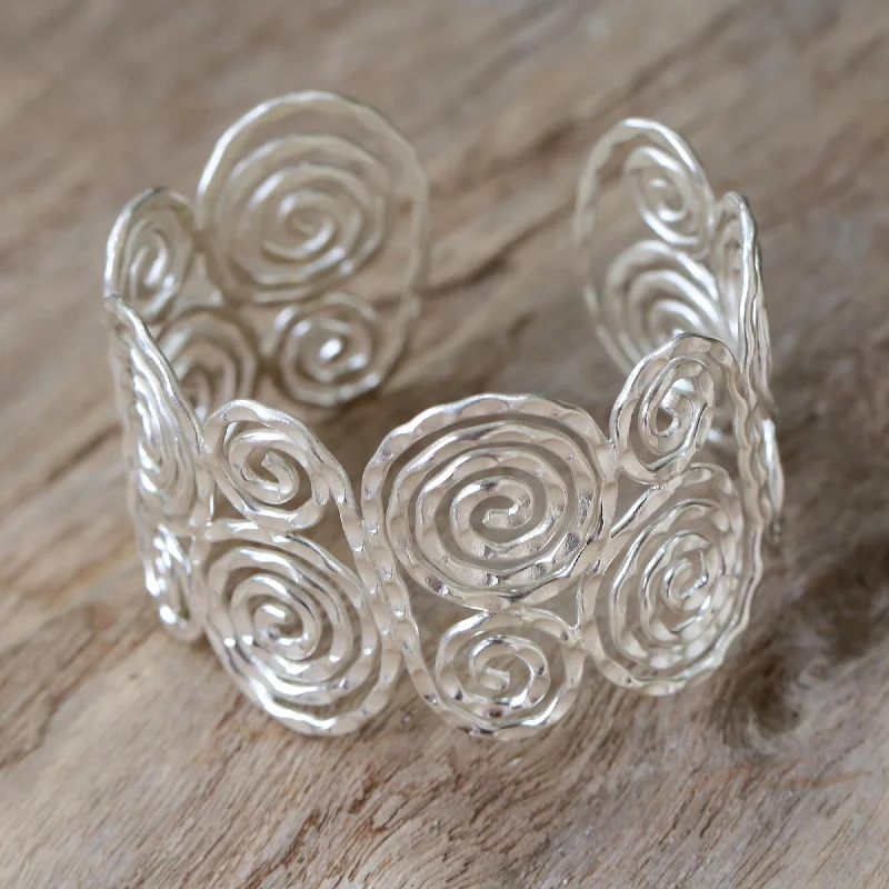 Tribal Universe Thai Sterling Silver Cuff Bracelet