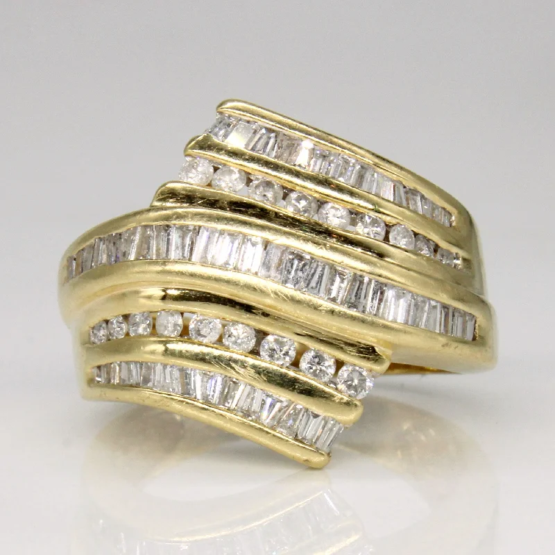 Diamond Waterfall Ring | 0.75ctw | SZ 6.75 |