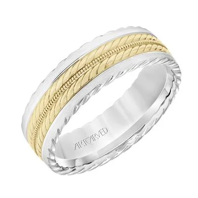 Low Dome Flat Edge Carved Wedding Band  11-WV8726P7-L.00