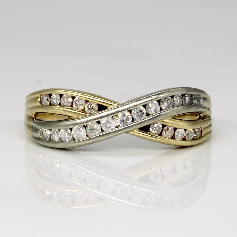 Diamond Twin Waterfall Ring | 0.35ctw | SZ 5.5 |