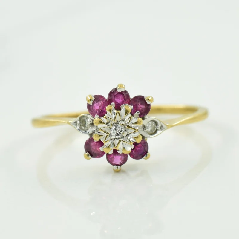 Ruby & Diamond Ring | 0.21ctw, 0.03ctw | SZ 7 |