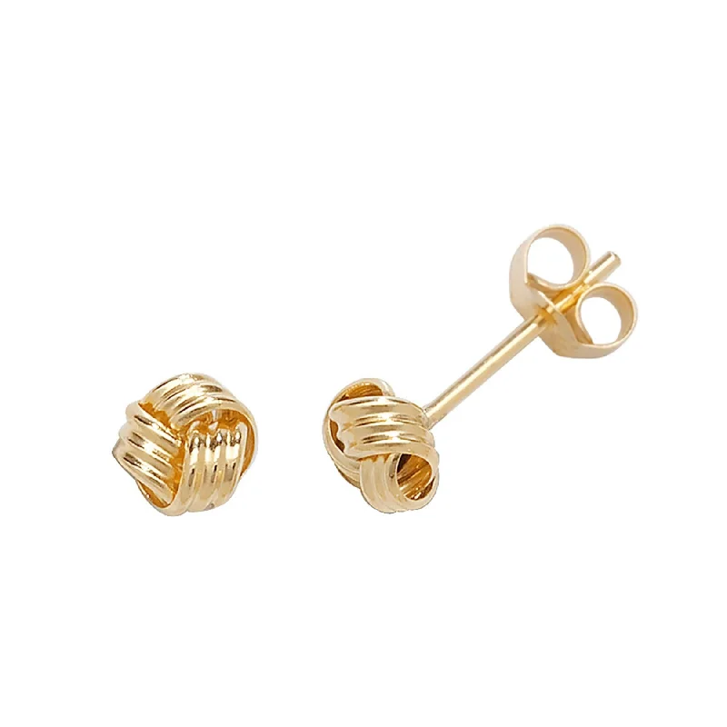 Knot Stud Earrings - 9ct Gold