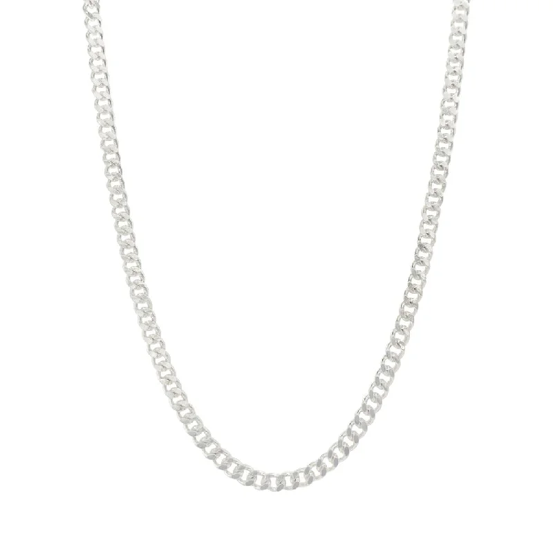 Sterling Silver Curb Chain Necklace 50cm