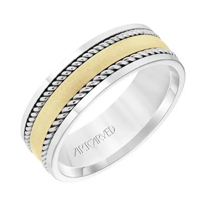 Low Dome Round Edge Carved Wedding Band 11-WV8731W7-L.00