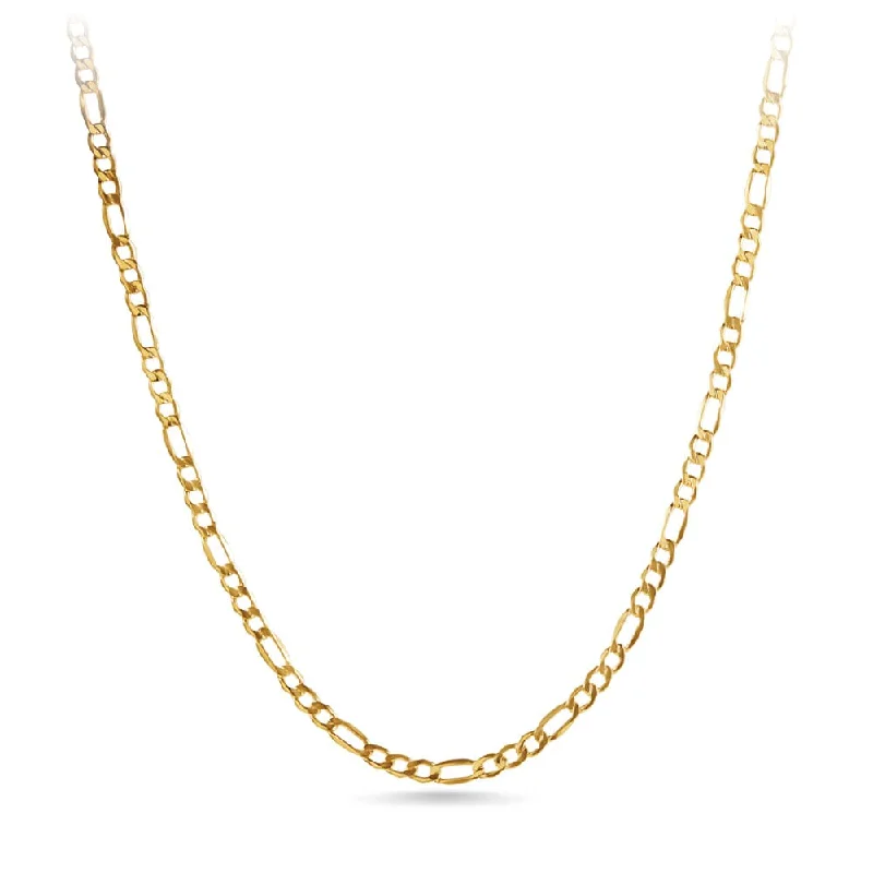 9ct Yellow Gold 1/3 Figaro Chain Necklace 55cm