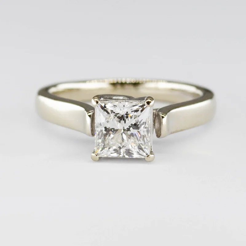 Solitaire Princess GIA Certified Diamond Engagement Ring | 1.04ct | VS1 H | SZ 4.25 |