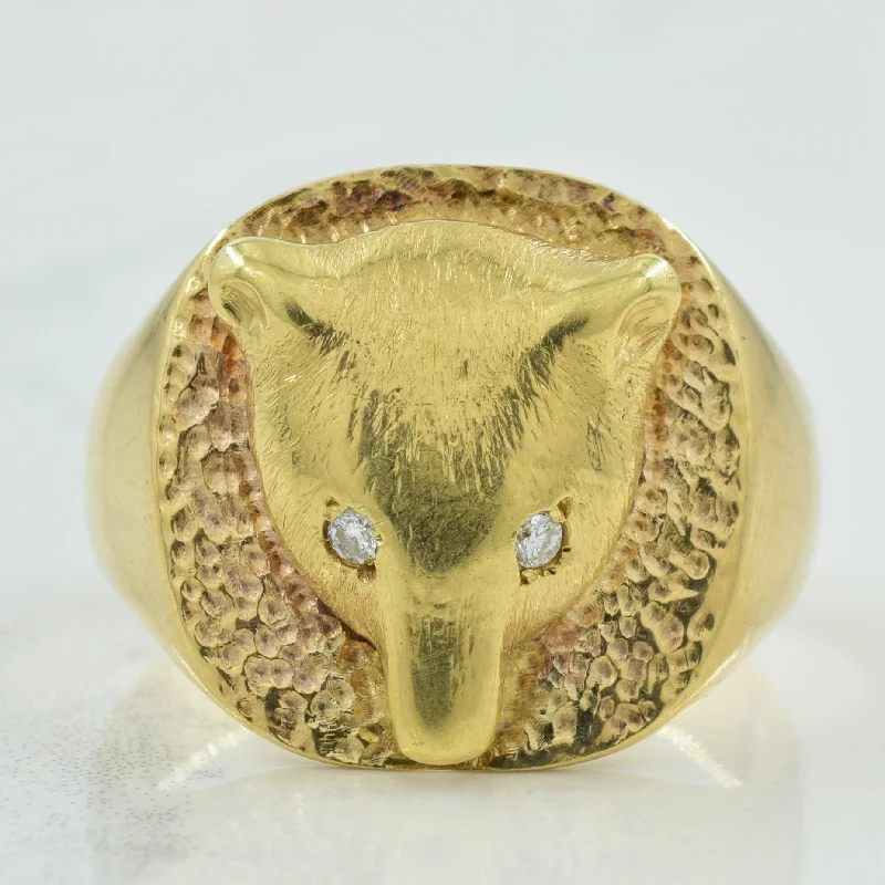 Diamond Badger Ring | 0.03ctw | SZ 8.75 |