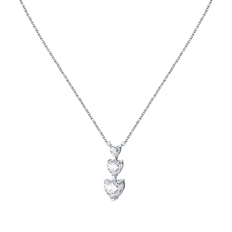 Chiara Ferragni Diamond Heart Silver Pendant