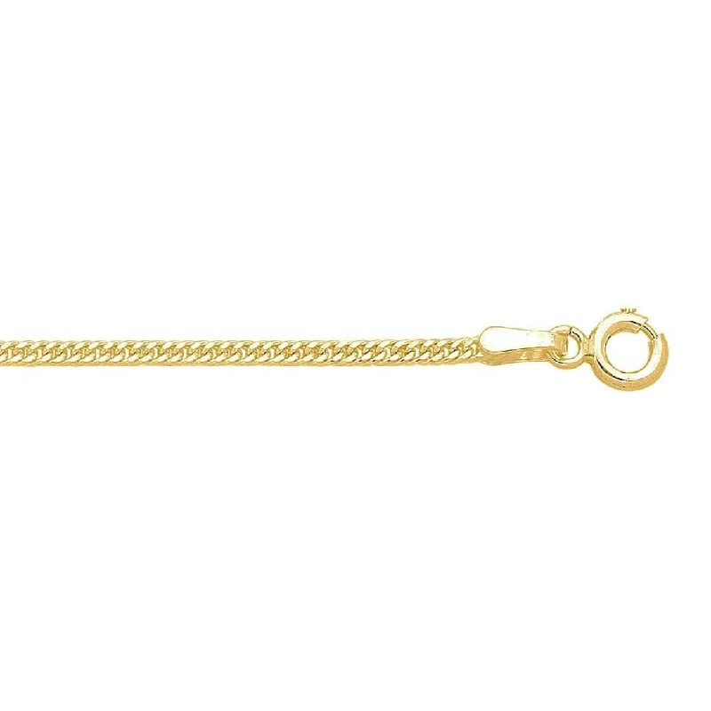 9ct Yellow Gold Curb Necklace Chain 40cm