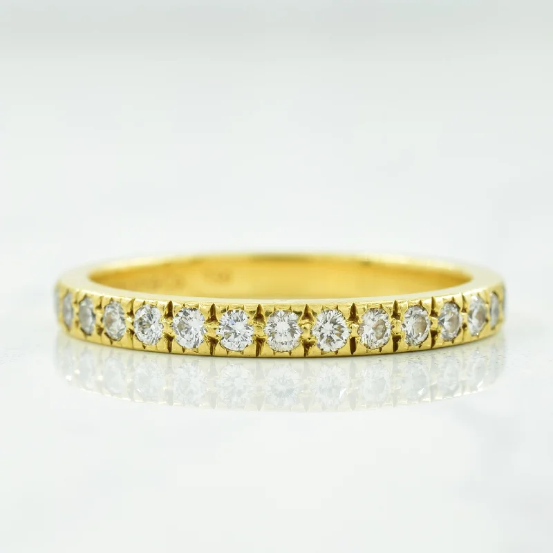 Pave Set Semi Eternity Diamond Band | 0.32ctw | SZ 5 |