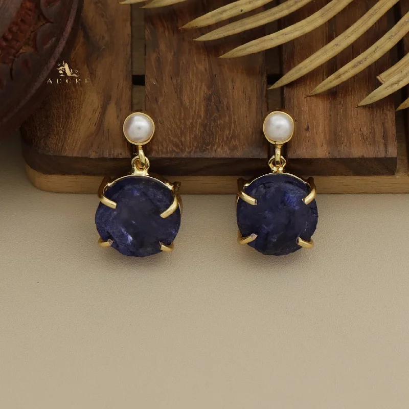 Halle Pearl Dyed Stone Earring