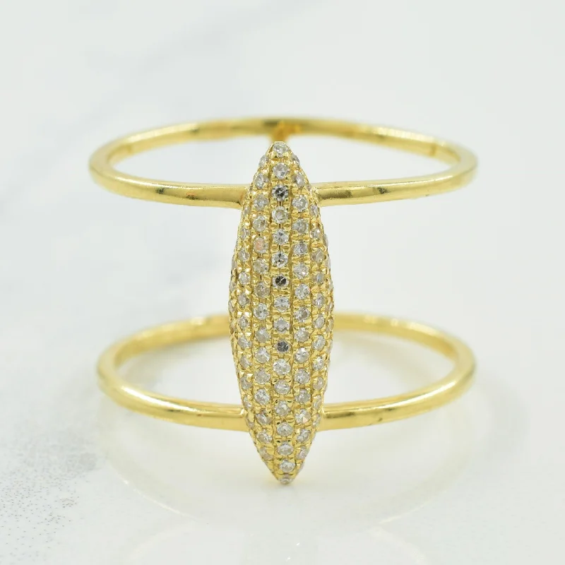 Marquise Shaped Diamond Ring | 0.30ctw | SZ 7.5 |